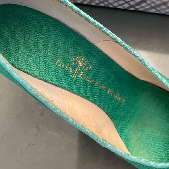 Stix Baer  & Fuller Spring Green Heeled Elegance 8.5 AA Stilettos - Picture 3 of 10